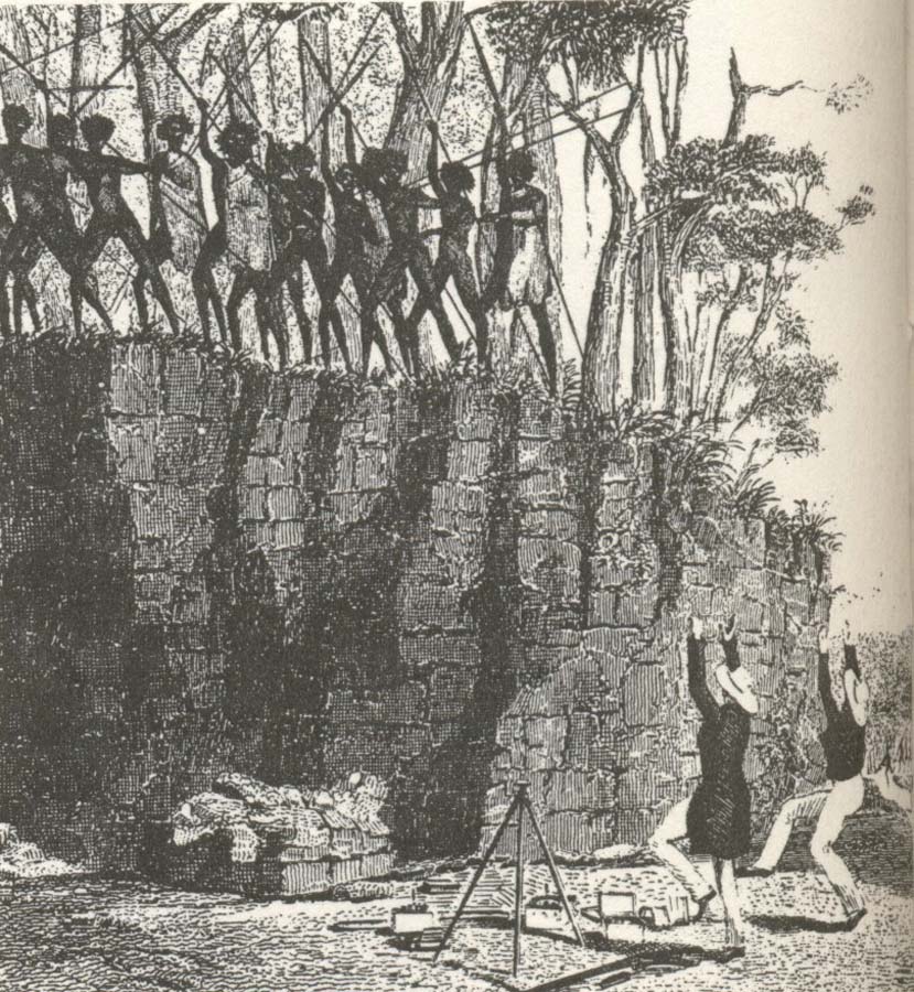 william r clark tva officerare fran  orlogsfartyget beagle tvingas att dansa for att radda sina liv vid en land stigning pa australiens nordkust 1837-43.